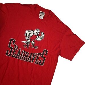 Seagraves Red Oak Large T-Shirt Mascot Muscle Bird Graphic Cotton‎ Texas Sports